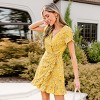 Women's Sunshine Floral Wrap Dress with Ruffled Hem - Cupshe - 4 of 4