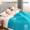 Inhand Heated Blanket Dual Control Electric Heating Blanket Auto-Off 10 Heat Level Over-Heat Protection Flannel ETL Certified - 2 of 4