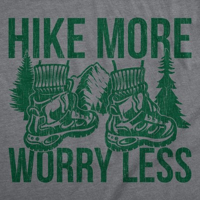Мужские футболки Crazy Dog T-Shirts, Inc. Mens Funny T Shirts Hike More Worry Less Sarcastic Nature Graphic Novelty Tee for Men - Crazy Dog Men's T Shirt For Campers Dark Grey M — фото 2