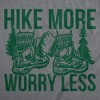 Mens Funny T Shirts Hike More Worry Less Sarcastic Nature Graphic Novelty Tee For Men - Crazy Dog Men's T Shirt - 2 of 4