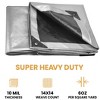WHITE DUCK 6 oz Poly Tarpaulin Heavy-Duty Waterproof All-Weather Tarp for Construction, Farm, Commercial or Outdoor Use with Brass Eyelets - 3 of 4