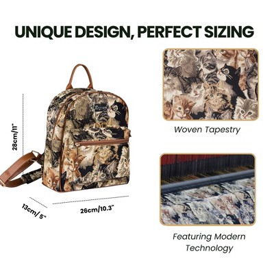 Signare USA Cat Design Brown Daypack Backpack — фото 3