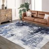 Area Rug Washable Non-Slip Low Pile Boho Floral Small Carpet - Soft Velvety Paisley Design Rug for Bedroom Bedside Living Room Hallway - 2 of 4