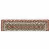 Earth Rugs Buttermilk/Cranberry Rectangle Stair Tread 27"x8.25" – Hand-Braided Jute Rug in Rustic Farmhouse Colors for Safe, Stylish Steps - 3 of 3