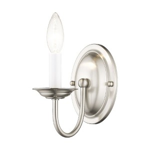 Livex Lighting Home Basics 1 - Light Wall Light in  Brushed Nickel - 1 of 2