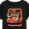 Women's - Disney - Radiator Springs Classic Lightning McQueen Oversized Graphic T-Shirt - 2 of 4