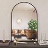 Black 20x30 Inch Metal Arch Bathroom Mirror with Elegant Design for Modern Vanity Decor - 2 of 4