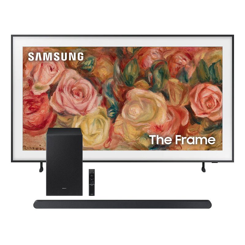 Samsung LS03D 55" 4K The Frame QLED HDR Smart TV (2024) with HW-S700D 3.1-Channel Soundbar and Wireless Subwoofer, 1 of 13