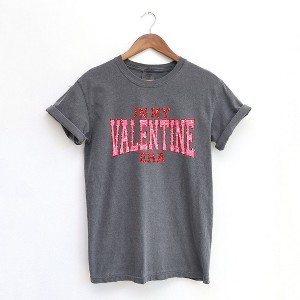 Simply Sage Market Women's In My Valentine Era Short Sleeve Garment Dyed Tee - 1 of 2