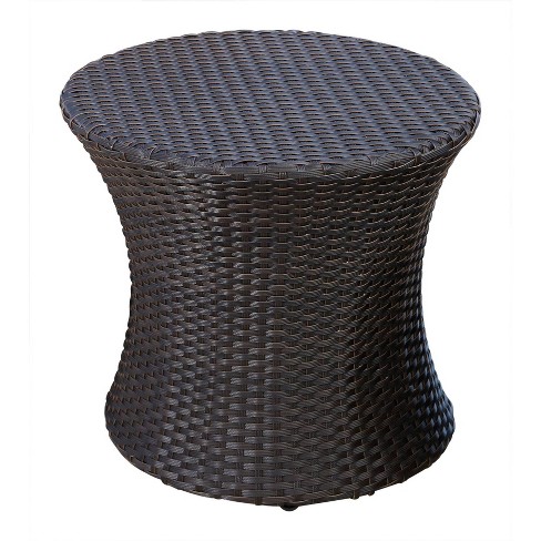 Newport Outdoor Wicker End Table Espresso Abbyson Living Target