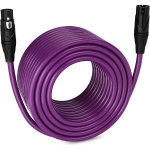 LyxPro 15 ft Red Balanced XLR Cable – 3‑Pin Male‑to‑Female Mic Cord for Studio, Live - 1 of 4