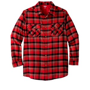 KingSize Men's Big & Tall Signature Plaid Flannel Shirt - 1 of 4