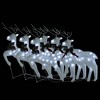 VidaXL Christmas Reindeers 6 pcs White 120 LEDs - 3 of 4
