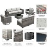 XIZZI 9PCS Patio Furniture Set with Sectional Sofa, All Weather PE Wicker Conversation Couch Set with Swivel Rocking Chairs and Side Table - 4 of 4