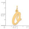 Black Bow Jewelry 14k Yellow Gold, Madison Collection, Medium Script Initial Pendant A-W - 4 of 4