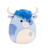 Squishmallows 12" Bermayeh Blue Ball with Fuzzy White Belly and Flower Medium Plush - 3 of 4