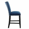 Dining Chair, Set Of 2, Side, Upholstered, Kitchen, Dining Room, 39" Height, Brown Fabric, Black Metal, Contemporary, Modern - 4 of 4