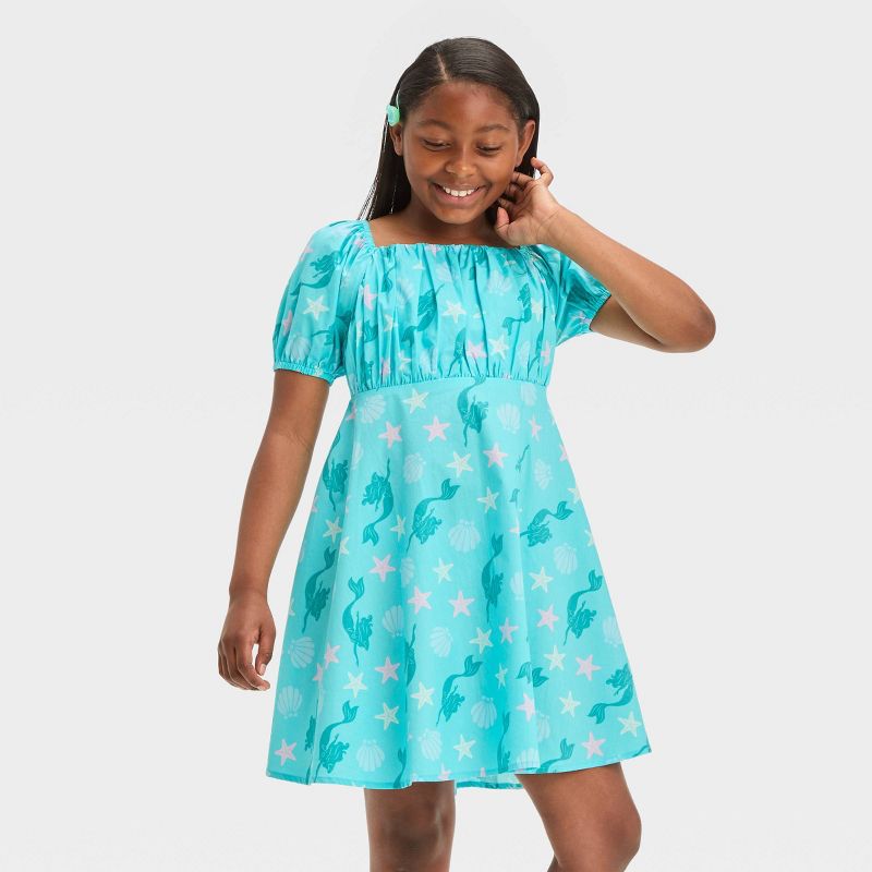 Girls&#39; Disney The Little Mermaid Dress - Turquoise Green, 1 of 4
