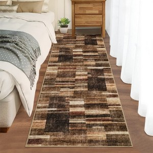 Geometric Rug Modern Washable Living Room Rug Soft Non Slip Low Pile Farmhouse Area Rugs - 1 of 4