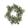 FONTOI 24 Inch Cedar Wreath, Christmas Door Wreath Winter Wreaths for Front Door, Wall Holiday Decoration, Fall Porch Decor, Green, 23.6"* 23.6"*3.9" - 4 of 4