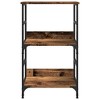 CLIHOME 3-Tier Decorative Bookshelf Open Display Shelves Storage Rack Metal Frame - 3 of 4