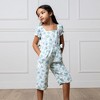Hope & Henry Girls' Linen Puff Sleeve Smocked Waist Jumpsuit, Toddler - 2 of 4