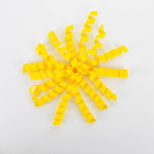 Bows And Sparkles 7" Fabric Curl Swirl Gift Bow Yellow - 1 of 2