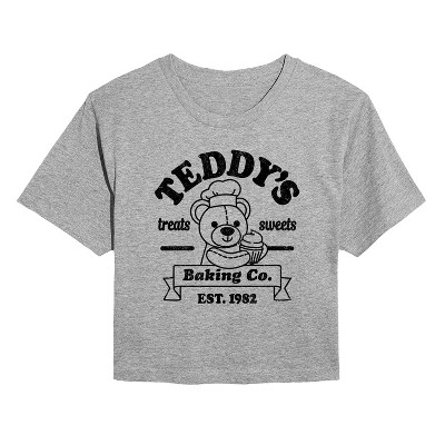 Women's - Instant Message - Teddys Baking Co Cropped Graphic T-Shirt