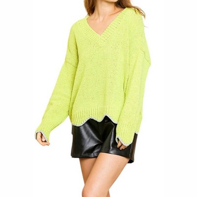 Women's Zig Zag Pullover Sweater - umgee