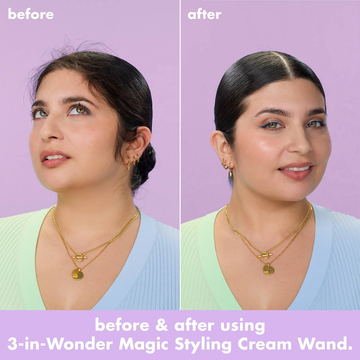 Стайлинг-стик для волос e.l.f. Hair 3-in-Wonder Magic против пушения, 0.67 fl oz, цвет: Кремовый — фото 8