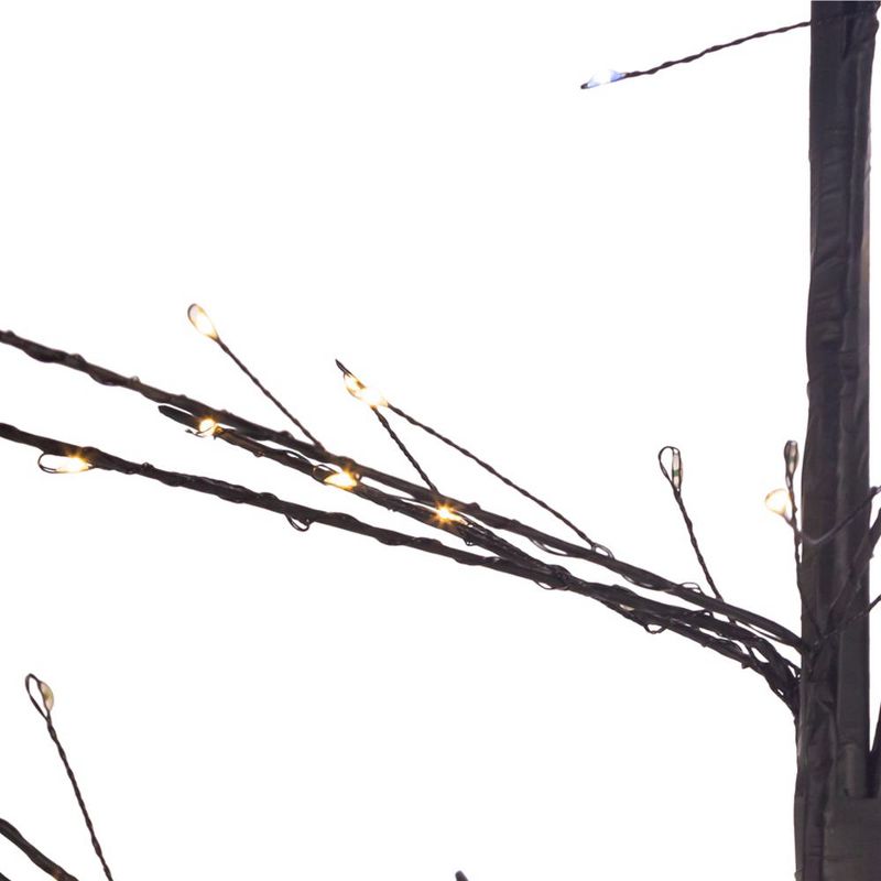 Kurt Adler 3' Black Twig Tree with Warm White Cool White Twinkle Lights, 2 of 6
