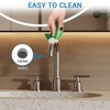 8 Inch Faucet, Modern 3-Hole Sink Faucet with Stainless Steel Pop-Up Drain, 360° Swivel Spout, Elegant Chrome Finish - 4 of 4