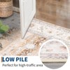 Vintage Area Rugs for Living Room Floral Boho Rug Non-Slip Low Pile Indoor Carpet for Bedroom Home Decor - 4 of 4