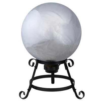 10" Silver Mirrored Glass Garden Gazing Ball