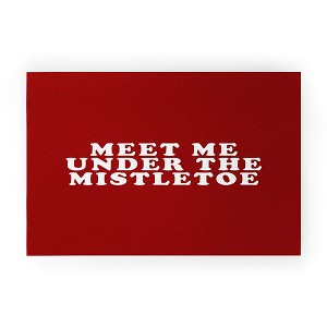 Leah Flores Mistletoe Kiss Welcome Mat -Society6 - 1 of 3