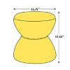 VANOMi 15.75'' Wide Upholstered Ottoman, Vanity Pouf, Shoe Changing Stool - 3 of 4