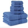 Noble House Ultra Soft 100% Cotton Extra Heavy & Absorbent Hotel & Spa Feel 6pc Bath Towel Set Bathroom 2 Bath Towels 2 Hand Towels 2 Washcloths - 4 of 4