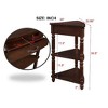 NicBex 3-Tier Corner End Table, Wood Triangular Side Table for Small Spaces & Living Room, 33.8'' Small Table, End Corner Table with Solid Wood Legs - 2 of 4