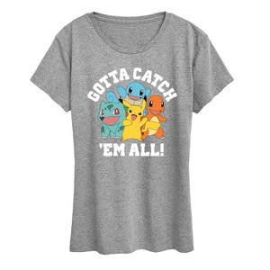 Women's - Pokémon - Gotta Catch 'Em All Group Short Sleeve Graphic T-Shirt - 1 of 4