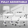 Liquid Stands White Adjustable Piano Bench with Backrest – Music Keyboard Bench Seat for Digital Pianos - Musicians Sturdy Padded Piano Stool Chair - 2 of 4