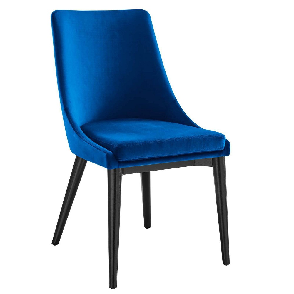 Photos - Chair Modway Viscount Performance Velvet Dining  Navy  