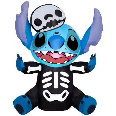 Gemmy Airblown Inflatable Stitch as Skeleton Disney , 3 ft Tall, Multicolored