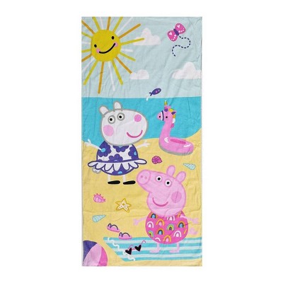 Peppa Pig Best Beach Day Beach Towel Blue