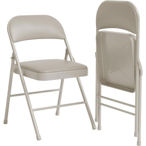 Whizmax 2 Pack Folding Chairs With Padded Cushion And Back, Metal ...