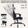 Mshliw Ergonomic High Back Office Chair with Footrest, PVC Leather Gaming Chair, Adjustable Headrest & Lumbar Support, Swivel Recliner - 3 of 4