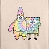 Women's - SpongeBob SquarePants - SpongeBob and Patrick Tie Dye Lightweight French Terry Wide Neck Long Sleeve Shirt - 2 of 4