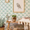 Tempaper & Co.® Deco Shell Removable Peel and Stick Wallpaper, Fresh Mint, 28 sq. ft.: Vinyl, Self-Adhesive, Abstract Seashell Pattern - image 3 of 4