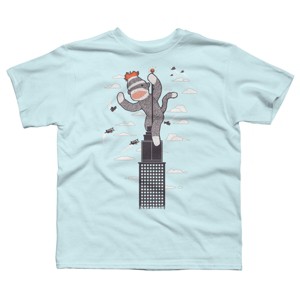 Boy's Design By Humans Sock Monkey Just Wants A Friend By RonanLynam T-Shirt - 1 of 3