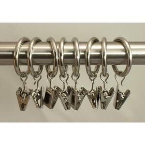 Metal Curtain Drapery Clip Rings 1 Inch Diameter, Fits up to 3-4 inch Rod, Set of 40 - 1 of 1