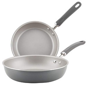 Rachael Ray 2-Piece Set Aluminum Skillet, 9.5 & 11.75, Gray Shimmer - 1 of 4